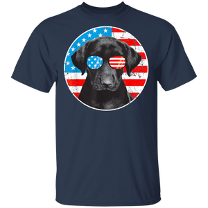 4th of July Labrador Retriever Dog American Flag Shirts