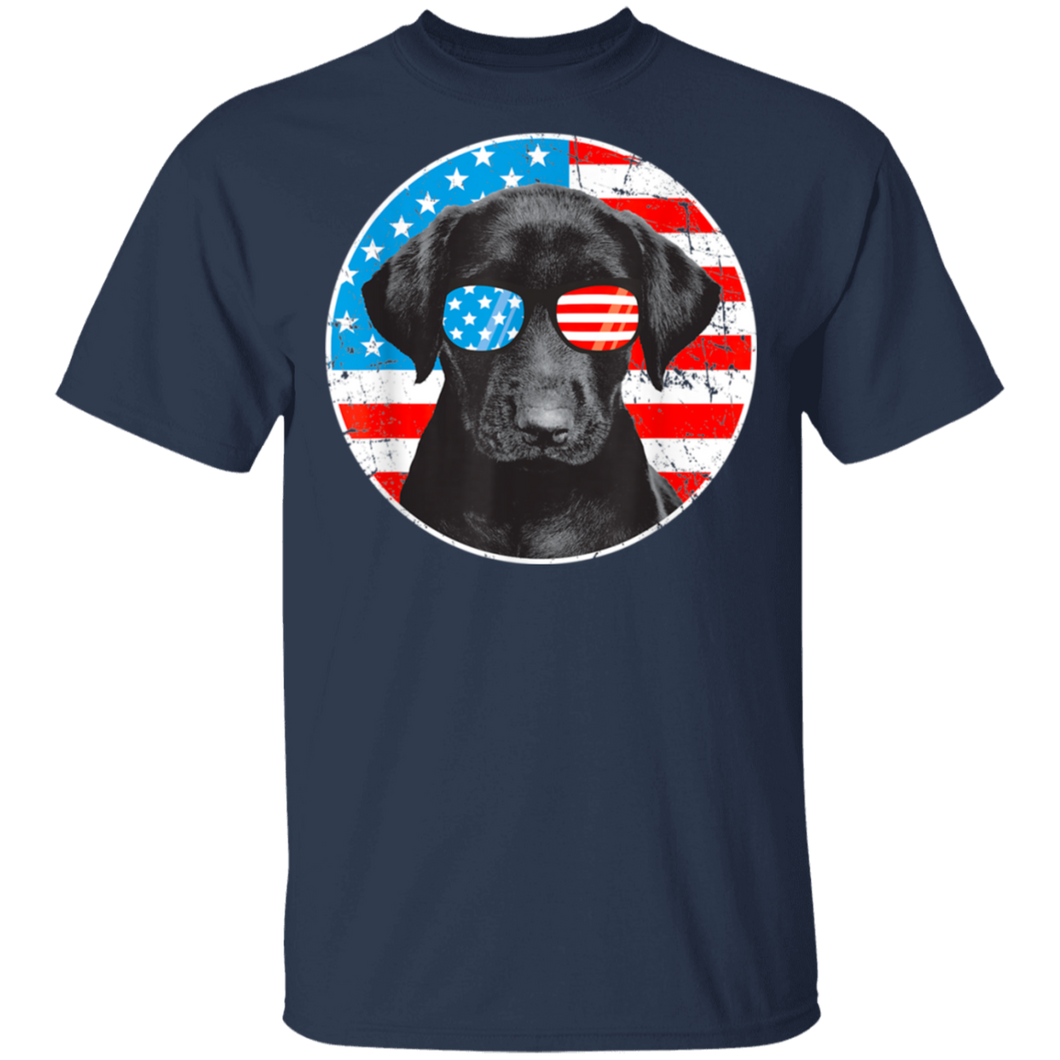 4th of July Labrador Retriever Dog American Flag Shirts