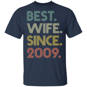 Womens 10th Wedding Anniversary Gift Wife Since 2009 T-Shirt