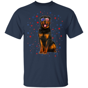 4th July Shirt Rottweiler Dog America Flag Shirt