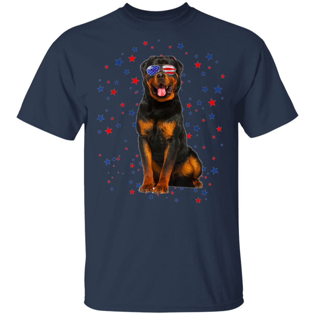 4th July Shirt Rottweiler Dog America Flag Shirt